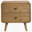 Table de chevet 2 tiroirs Light Ash