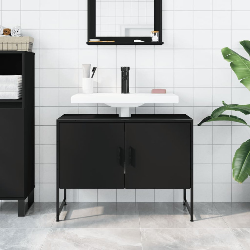 Nivi 80mm Single Bathroom Vanity with Basin, Black
