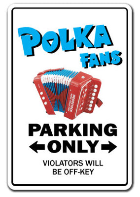 Polka Fan Parking Sign