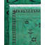 Overdyed Hand-Knotted Wool Modern-Contemporary Green Area Rug 6' 2" x 9' 4"