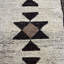 Tapis de couloir beige en laine 27,6 x 137,8 pouces, motif géométrique rustique
