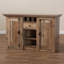 Buffet en bois brun à 2 portes Azaria de style moderne et contemporain, H 36,6 po x l 59,1 po x P 17,7 po