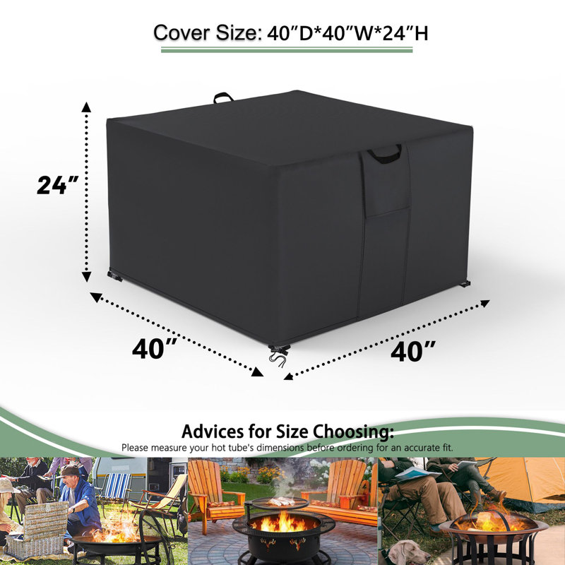 Fire Pit Cover Square Outdoor Fireplace Cover