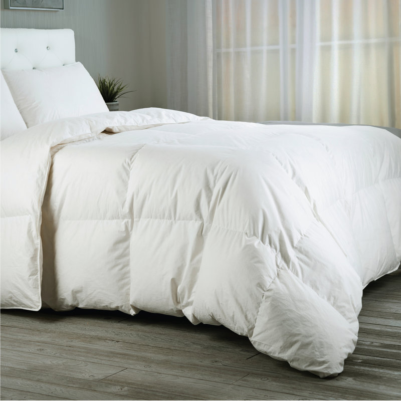 Goose Down Comforter 100% Egyptian-Quality Cotton 600 Thread Count Duvet Insert with Corner Tabs, Twin