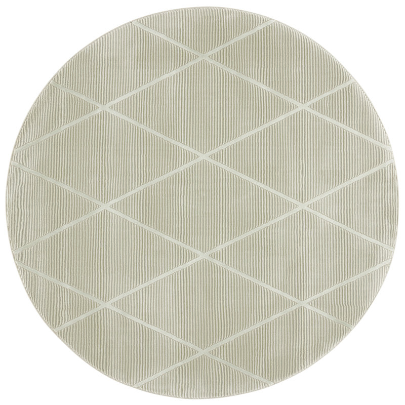Tapis géométrique Lariyah Performance, Rond 6 pi 7 po