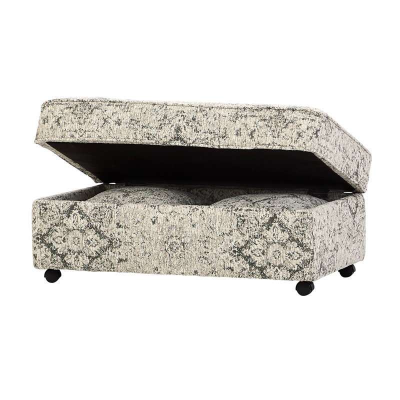 Tyler Upholstered Ottoman, Eaton Blue-Gray