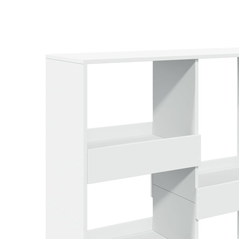 Bryton 115cm H x 100cm W Book Cabinet Bookcase, White, (7 Shelves) 155.5cm H x 100cm W x 33cm D