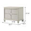 Table de chevet 2 tiroirs blanc perle