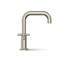 Purist Deck-Mount Bath Faucet Trim for High-Flow Valve with Cross Handles-1753485