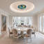Plafonnier de 15,6 pouces de style Tiffany - culot E26 / commande murale - luminaires de plafond
