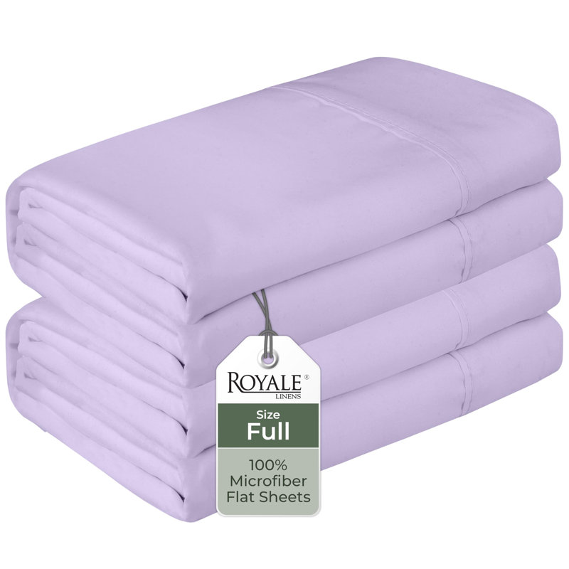 Royale Linens 2 Pack Bulk Set | Top Sheets | Soft Microfiber | Wrinkle & Stain Resistant | for Hotel Massage Table Hospital Dorm | Sold Separately