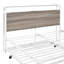 Lit plateforme double en métal avec lit gigogne et support à lattes blanc. Général. Aucun sommier tapissier n'est nécessaire pour le soutien des ports de la chambre à coucher. Forte remarquable. Requis-118082548