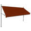 Dakota Fields 4cm W x 1.2cm D Fabric Orange/Brown Cover Retractable Patio Awning-1334811576-1334811572
