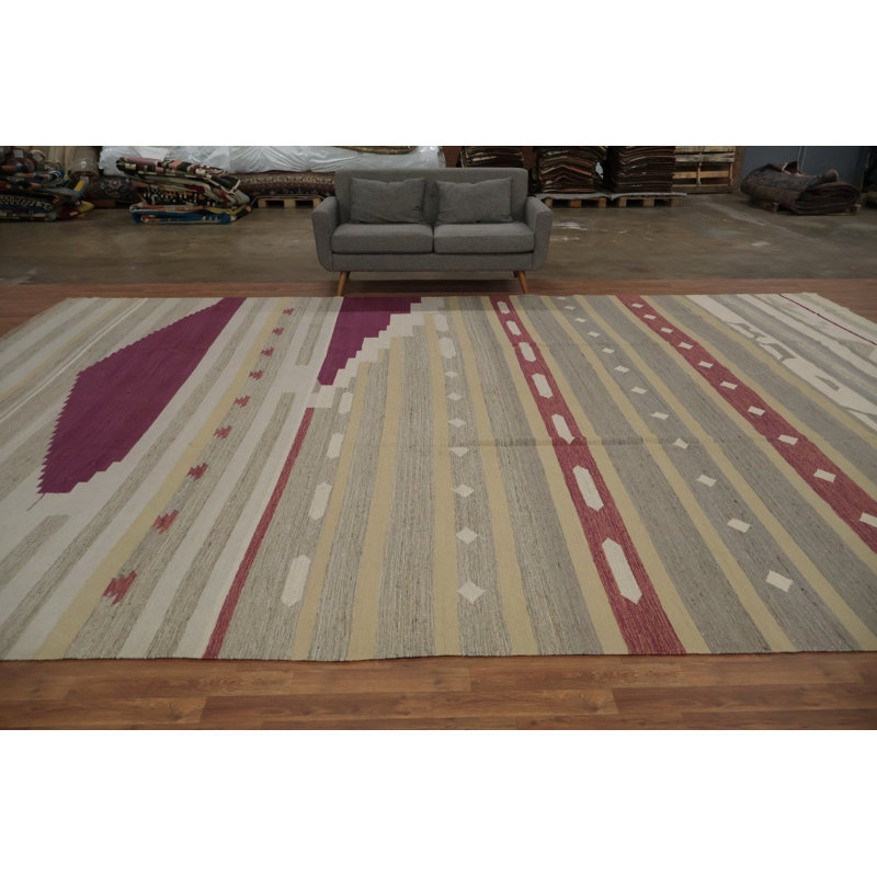 Tapis turc géométrique Kilim 12 x 18