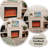 Ivory White Landscape Electric Fireplace-108072231