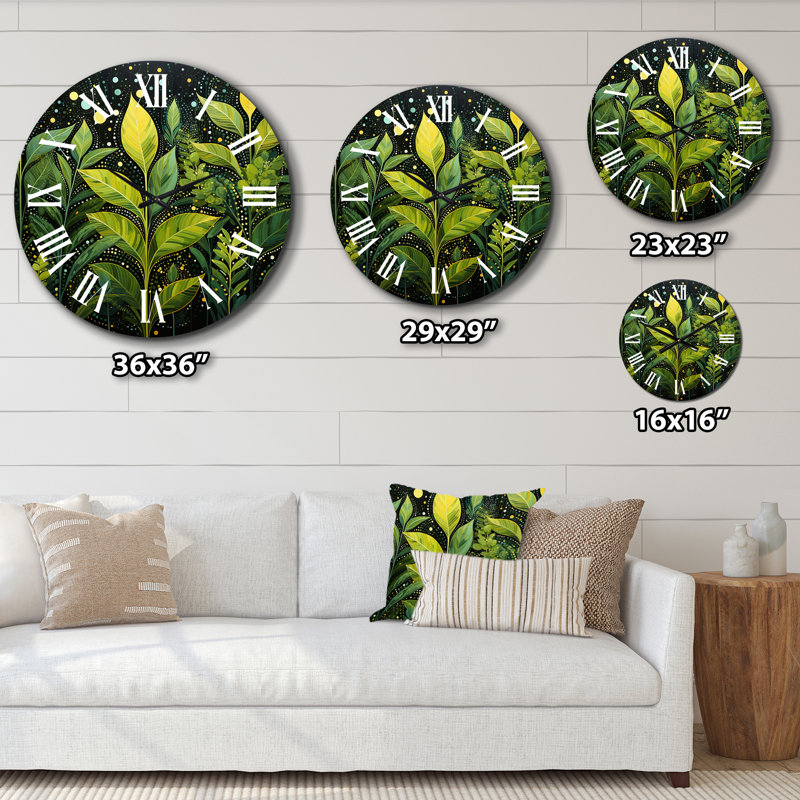 Chareese - Horloge murale florale, Moyenne