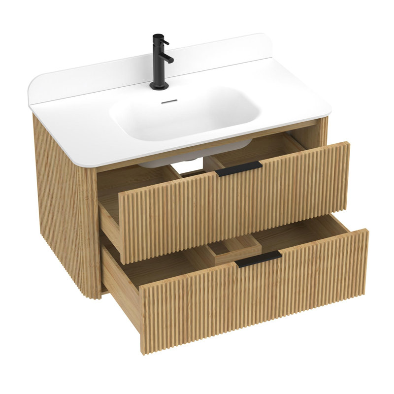 Meuble-lavabo de qualité supérieure avec rangement, 36"