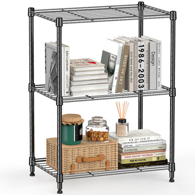 450 Lbs Wire Storage Shelving 3-tier Utility Shelving Unit Steel Organizer Wire Rack For Home,kitchen,office (11.8" D X 17.7" W X 26.3" H)