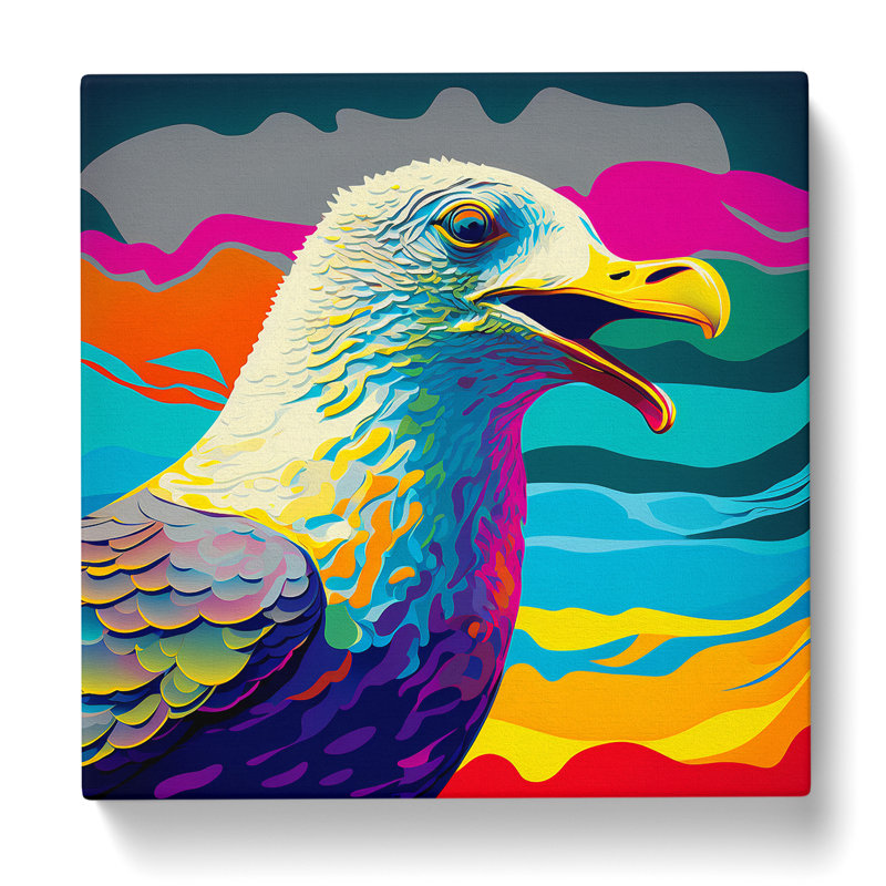 Seagull Pop Art - Wrapped Canvas