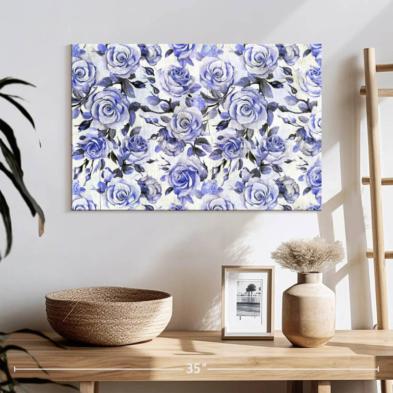 Roses bleues Kerner, H 16 po x l 24 po