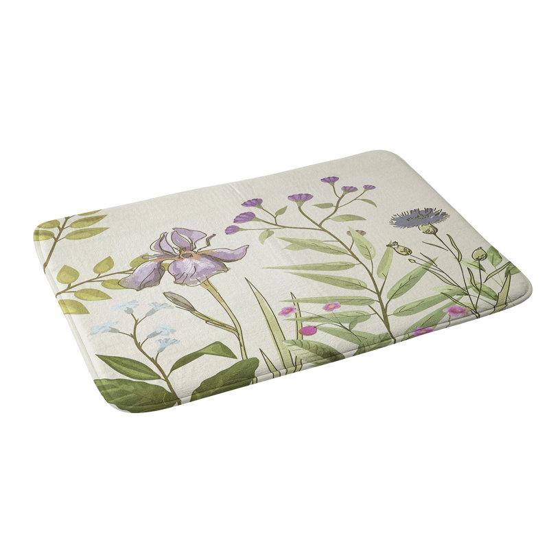Tapis de bain Nadja Little Blooming Wildflowers, Simple - L 21 po x l 34 po