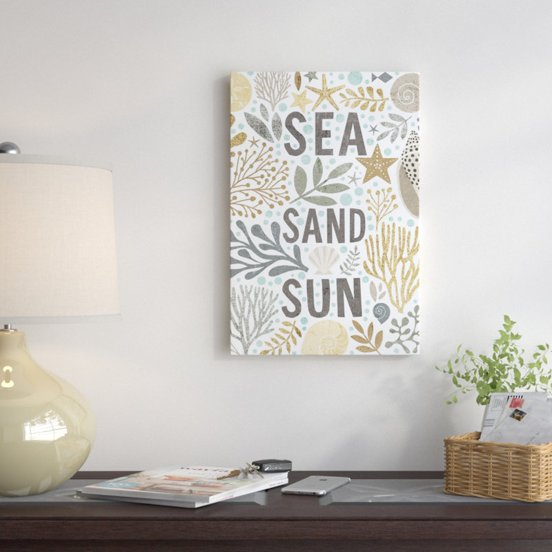 « ix », impression sur toile Under Sea Treasures, H 40 po x l 26 po x P 1,5 po, Toile tendue, Pas de tapis