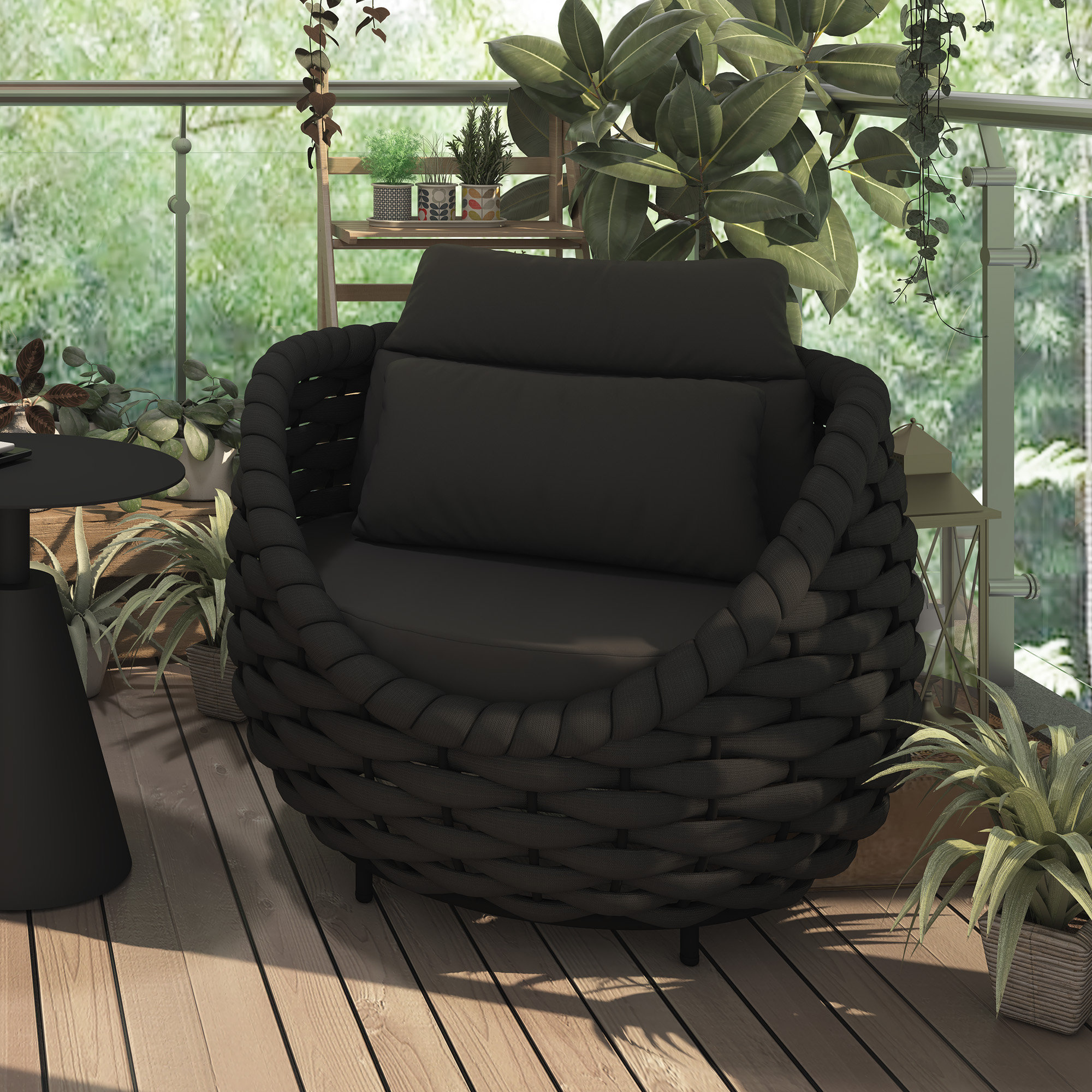 Ivy Bronx Pingel Outdoor Lounge Chair for Cabin Proch Deck Balcony