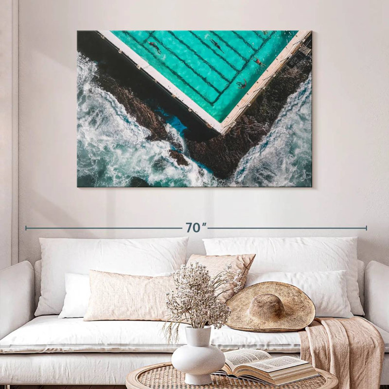 Rorry The Pool By The Beach, 32" H x 48" W
