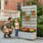 Metal Planter Box with Trellis without Wheels-1083593914