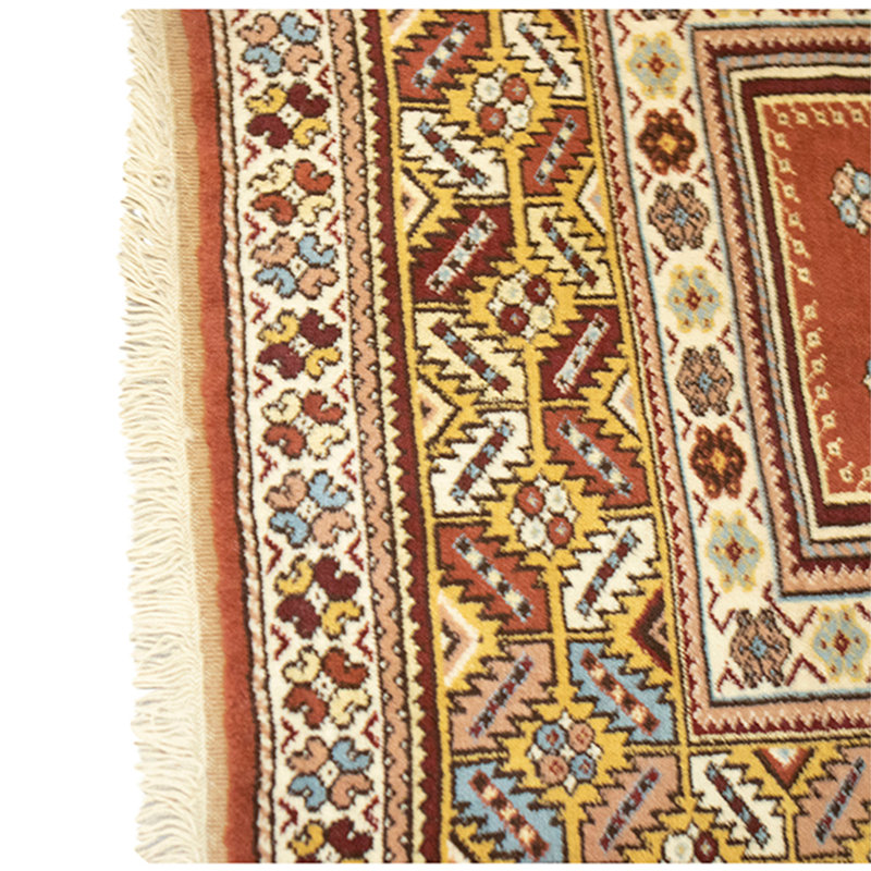 High-Quality Hand-Knotted Rust Area Rug