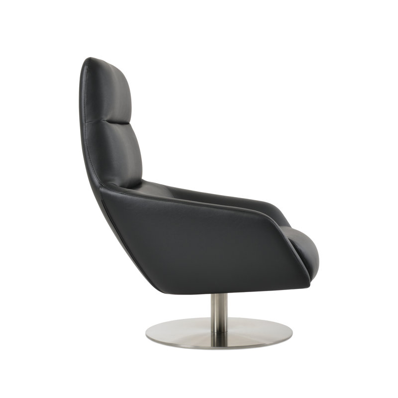 Fauteuil rotatif, Similicuir noir