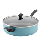 Farberware Dishwasher Safe Nonstick Jumbo Cooker Chef's Pan with Helper Handle and Lid, 6 Quart