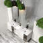 Meuble-lavabo mural moderne avec lavabo en céramique blanc brillant