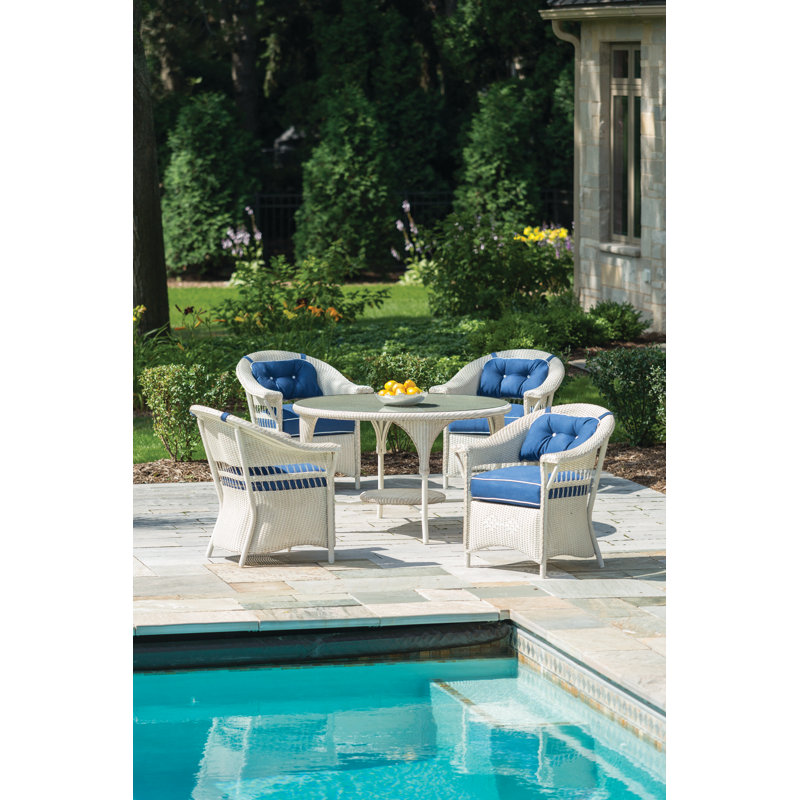 Nantucket Outdoor Dining Armchair, White, Serene Spa
