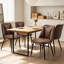 Modern Linen/Suede Upholstered Dining Chair with 8cm Thickened Cushion-417306418-417306425