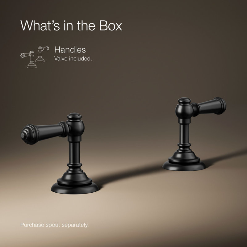 Artifacts® Bathroom Sink Lever Handles, Matte Black