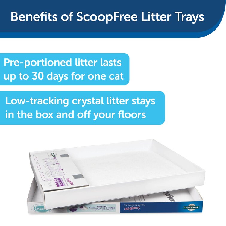 Scoopfree Disposable Crystal Cat Litter Tray, Refill