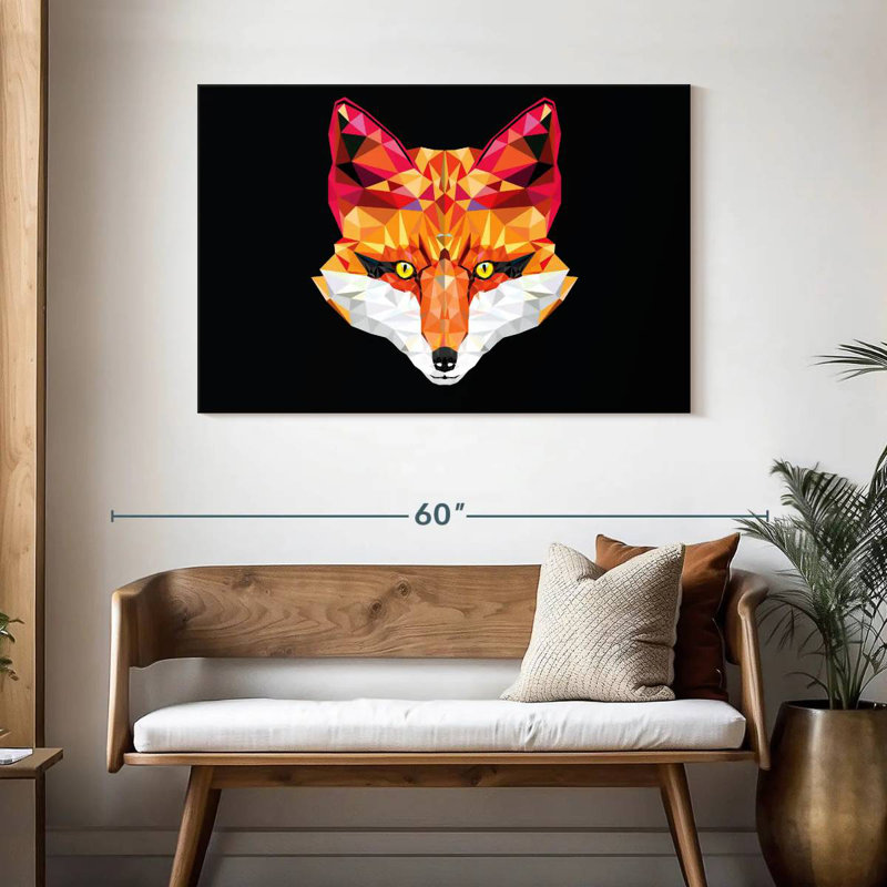 Geometric Fox, 30" H x 45" W