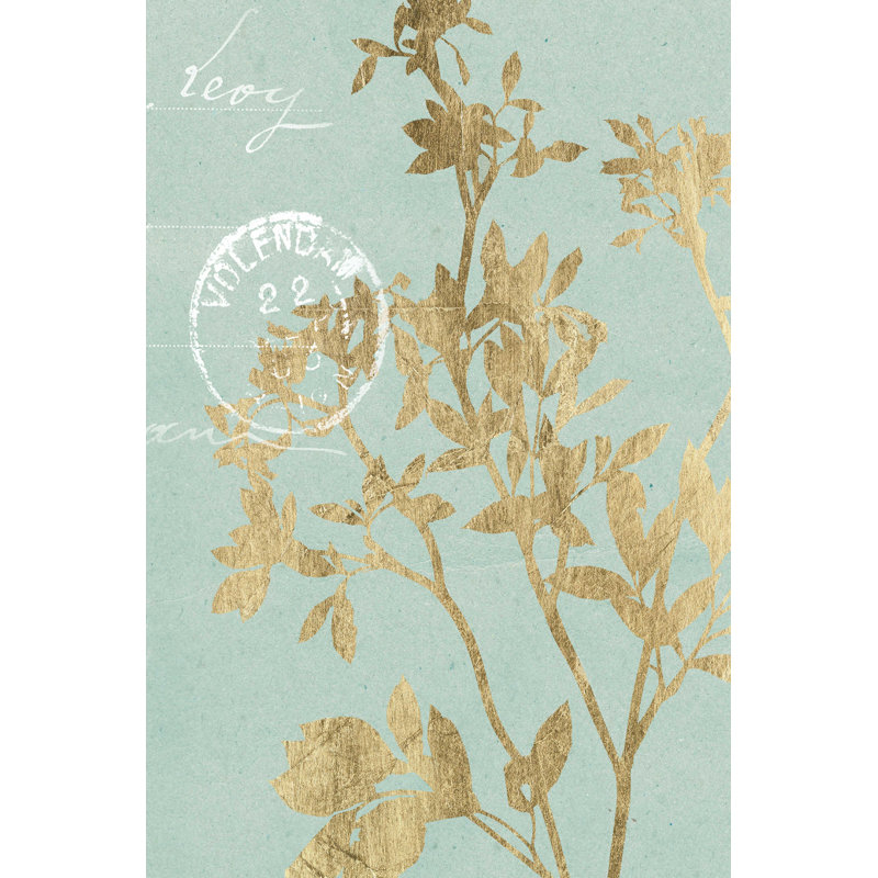 Feuilles d'or II, H 12 po x l 8 po