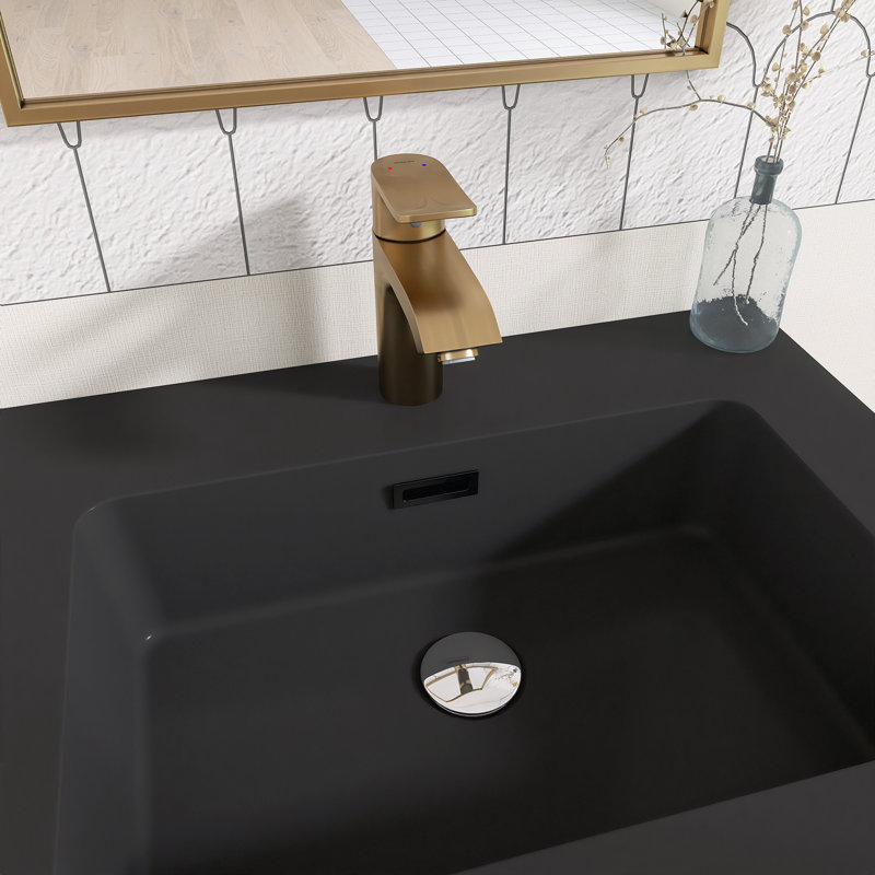 Meuble-lavabo mural simple 24 po avec comptoir en quartz 24 po, Chêne, 24"