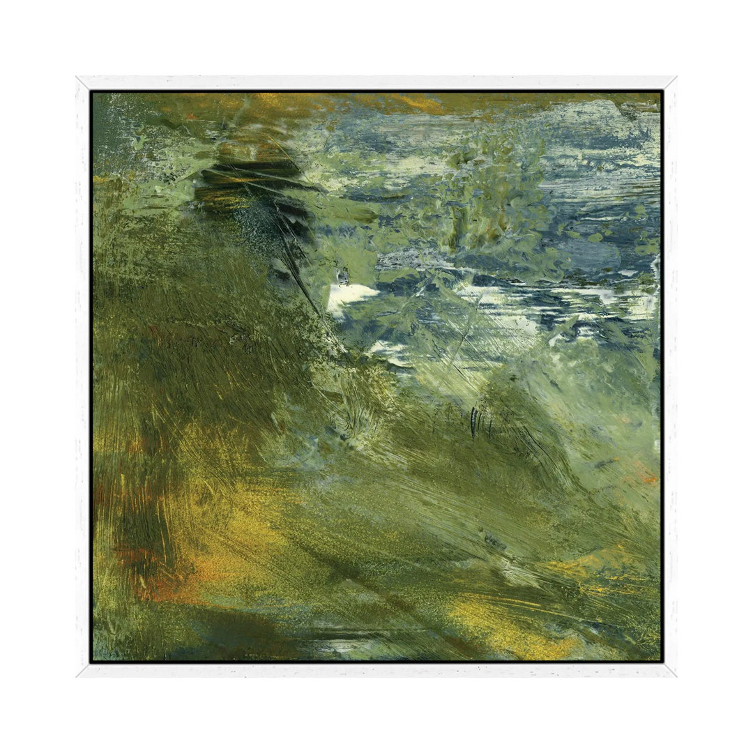 Encaustic Tile In Green I von Sharon Gordon - Galerie-umwickelte Leinwand Giclée auf Leinwand