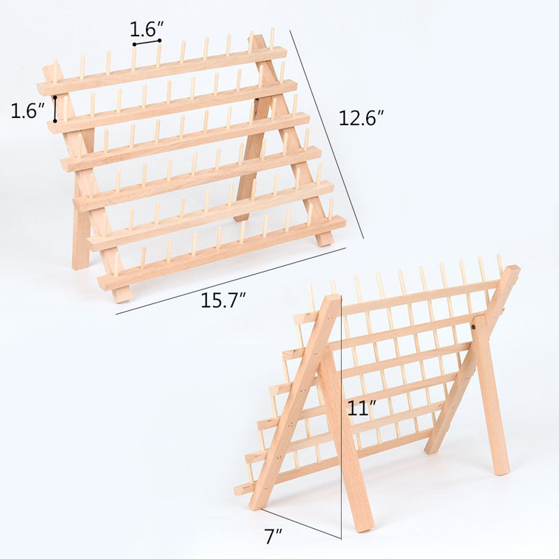 Nécessaire de couture en bois haitral