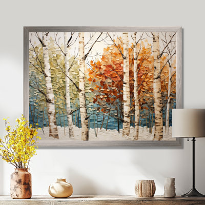 Bouleau saisonnier bois de bouleau III - arbre, art mural