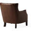 Fauteuil en cuir brun, fabrication, siège de luxe de qualité, fabrication,