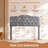 Adjustable Height Headboard with Linen Upholstery and Button Tufting for Bedroom-321552873