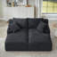 Canapé-lit double, canapé-lit désossé avec porte-gobelets et poches latérales, canapé-lit modulaire confortable à assise profonde pour le salon-1467288489