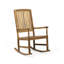 Chaise berçante rustique avec lattes extérieures en bois traditionnel et siège confortable