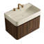 Meuble-lavabo (doit inclure le meuble-lavabo et le lavabo), noyer moderne 24 po-697456882