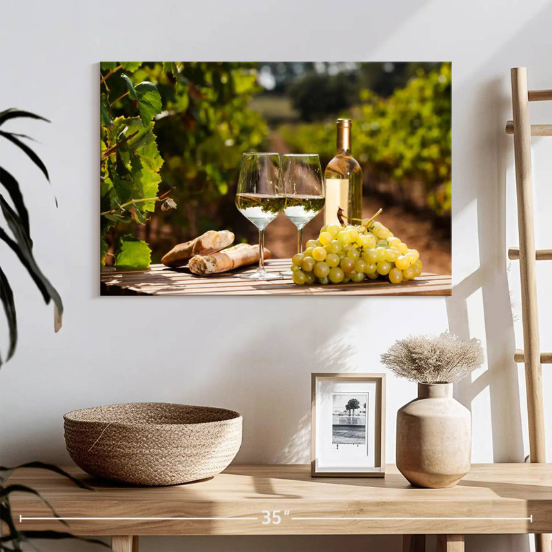 Yarlin Bread And White Wine, 16" H x 24" W