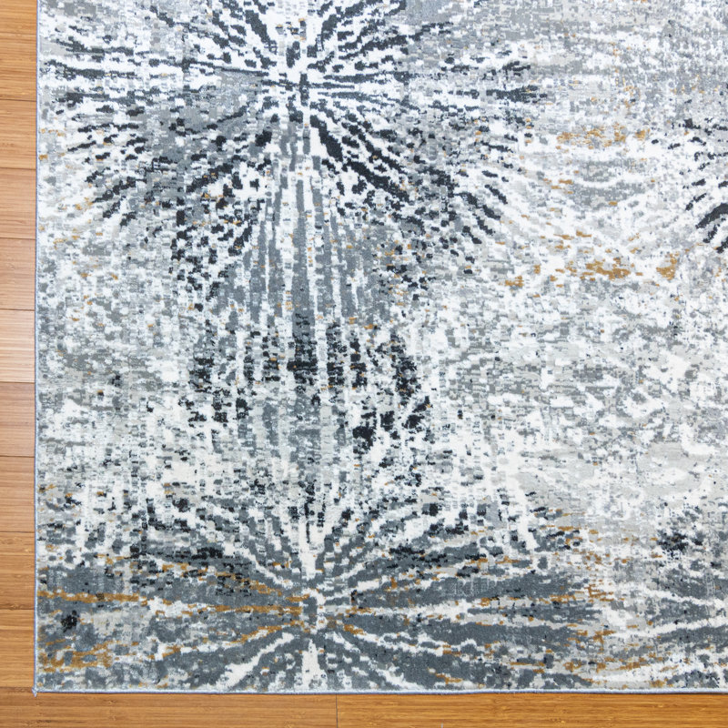 Tapis intérieur moderne en viscose Crius Virga, Rectangle 7 pi 10 po x 10 pi